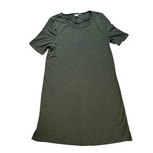 GAP Shirt Dress Softspun Swing Olive Army Green Short Sleeve Women's Small